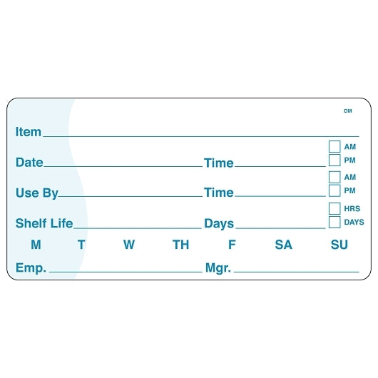Daymark DissolveMark-Dissolvable Adhesive 2 inch X 4 Inch Rectangle Shelf Life Label, 12 x 125 ct Case - DOT product image 2