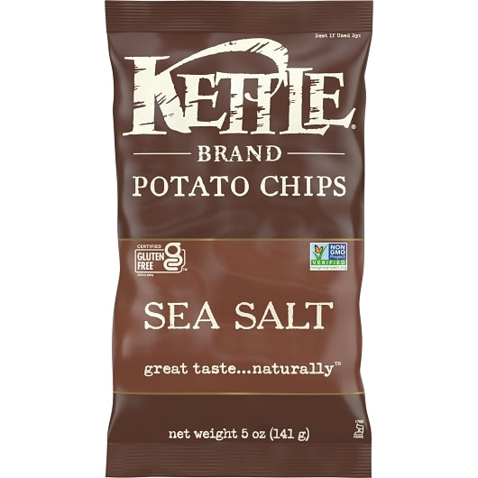 Kettle Brand Potato Chips Sea Salt, 8 x 5 oz Case - DOT product image 2