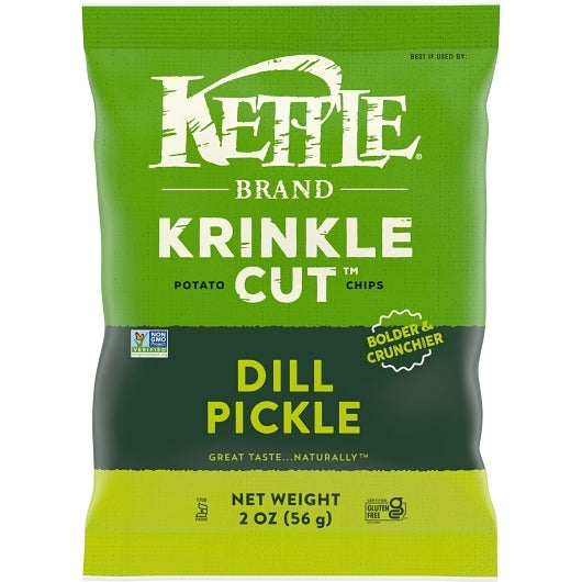 Kettle Brand Potato CHIP KRINKLE CUT DILL PICKLE CADDY, 6 x 2 oz Case - DOT product image 2