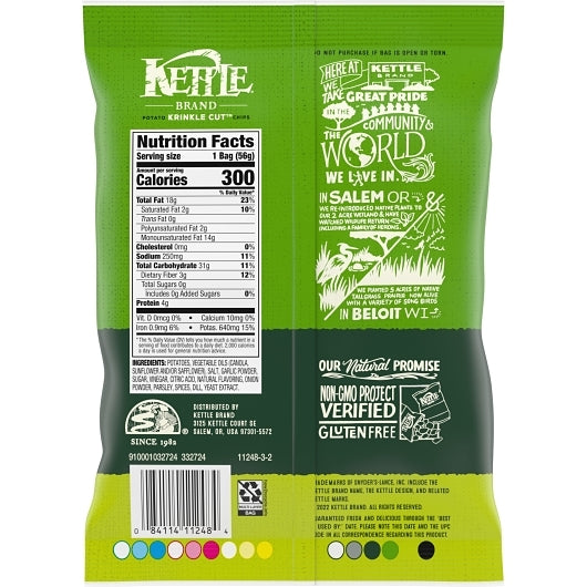 Kettle Foods Dill Pickle Chips Thick & Bold, 24 x 2 oz Case - DOT product image 8