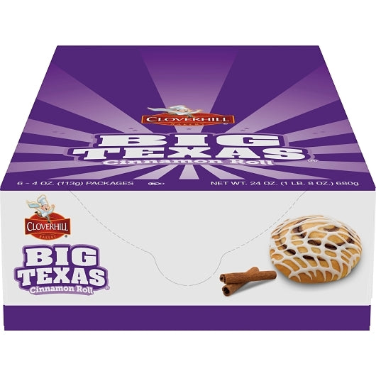 Big Texas CINNAMON ROLL SINGLE SERVE, 6 x 6 x 4 oz Case - DOT product image 2