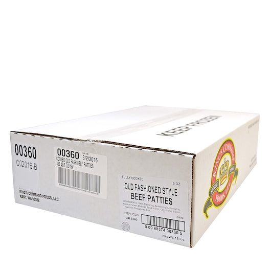 Kings Command Foods Flame Broiled Old Fashioned Style Beef Burgers, 1 x 40 x 6 oz Case - DOT product image 2