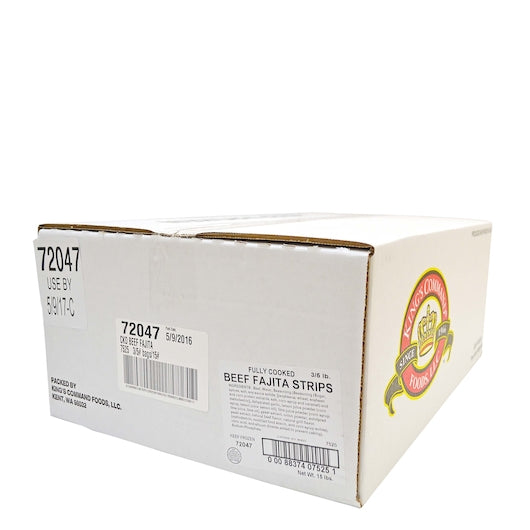 Kings Command Foods Fully Cooked Beef Fajita Strips, 3 x 5 lb Case - DOT product image 2