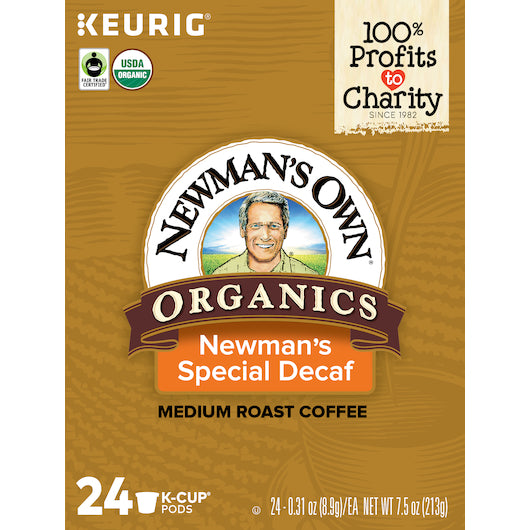 Newman's Own Coffee K-cup Pod Special Blend Decaffeinated, 4 x 24 ct Case - Coffee & Tea
