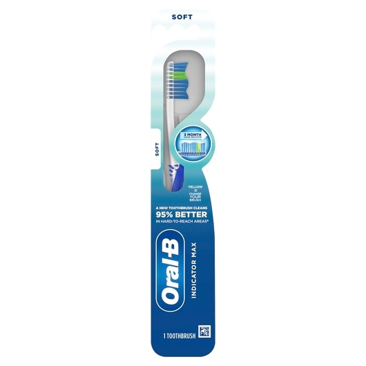 Oral-B Indicator Adult Manual Toothbrush Long Handle Soft, 12 x 6 x 1 ct Case - Health & Personal Care