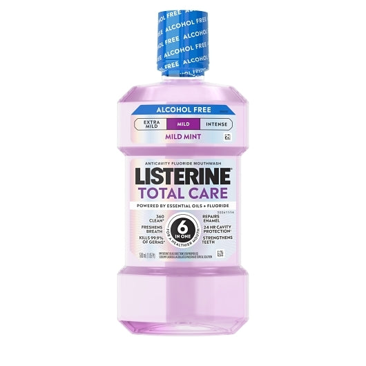 Listerine Total Care Zero Alcohol Fresh Mint Mouthwash, 6 x 500 ML Case - DOT product image 2