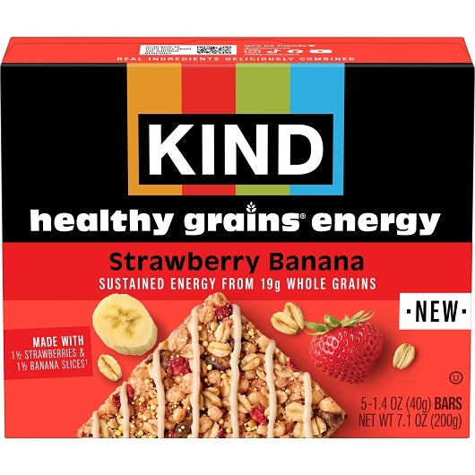 Kind Health Grains Energy Strawberry Banana, 8 x 5 x 1.4 oz Case - Rice & Grains - image 2