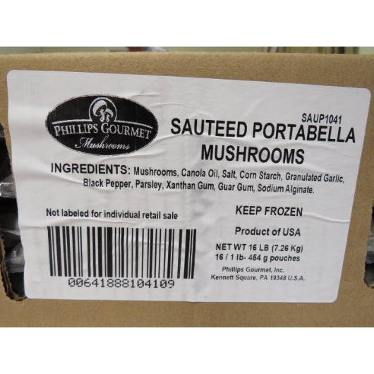 Phillips Gourmet Seasoned Sauteed Portabella Mushrooms, 16 x 1 lb Case - DOT product image 5