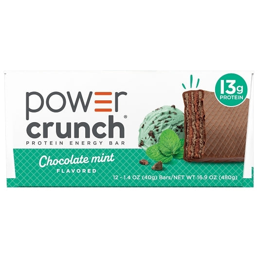 Power Crunch Original Chocolate Mint Bars, 6 x 12 x 1.4 oz Case - Candy & Confections - image 2