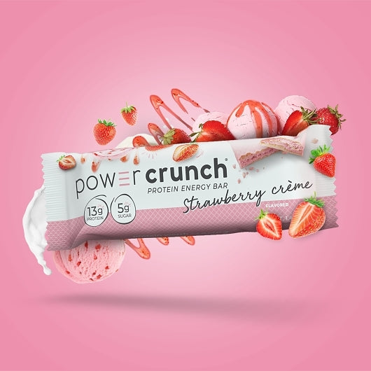 Power Crunch Original Strawberry Creme Bar, 6 x 12 x 1.4 oz Case - Snack Bars & Granola Bars - image 2