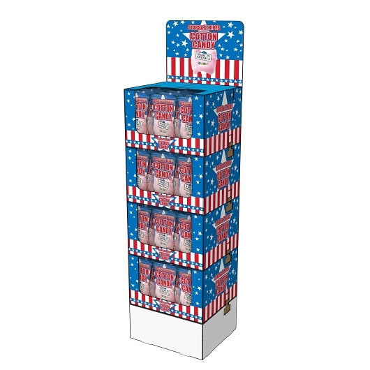 Swirlz Stars & Stripes Cotton Candy Shipper, 1 x 48 ct Case - Candy & Confections - image 2