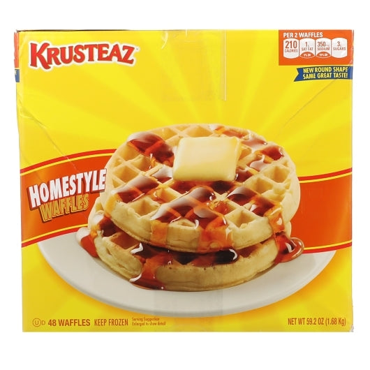 Krusteaz Homestyle Club Pack Round Waffle, 1 x 1.235 oz Case - DOT product image 8