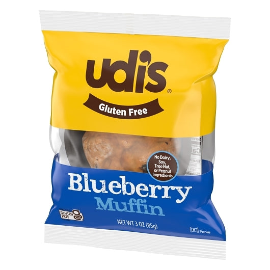 Udis Gluten Free Gluten-Free Individually Wrapped Blueberry Muffin, 36 x 3 x 3 oz Case - Alternate product angle or state