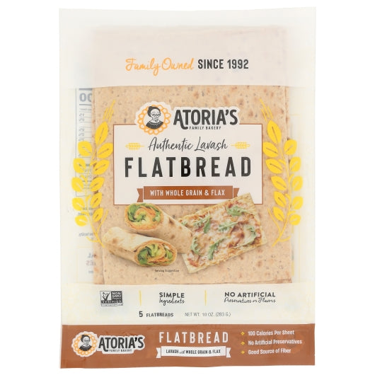 California Lavash Retail 8" x 10" Non-GMO, Vegan, Kosher Retail Whole Grain Lavash Flatbread, 10 x 10 oz Case - DOT product image 2