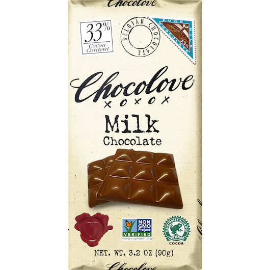 Chocolove Milk Chocolate Bar, 12 x 12 x 3.2 oz Case - DOT product image 2