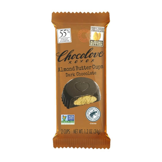 Chocolove Almond Butter Cups Dark Chocolate, 12 x 10 x 1.2 oz Case - Candy & Confections - image 2