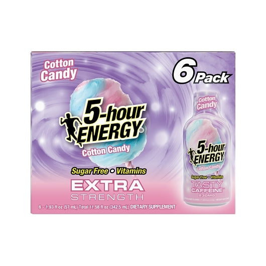 5-Hour Energy Shot Extra Strength Cotton Candy, 36 x 6 x 6 ct Case - Energy & Sports Drinks - image 2
