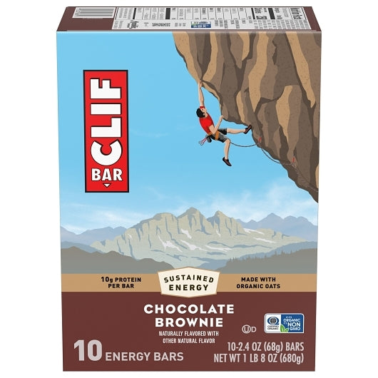 Clif Bar Chocolate Brownie Energy Bar, 4 x 10 x 2.4 oz Case - Bakery & Desserts - image 2