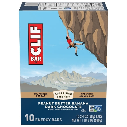 Clif Bar Peanut Butter Banana With Dark Chocolate Energy Bar, 4 x 10 x 2.4 oz Case - Candy & Confections - image 2
