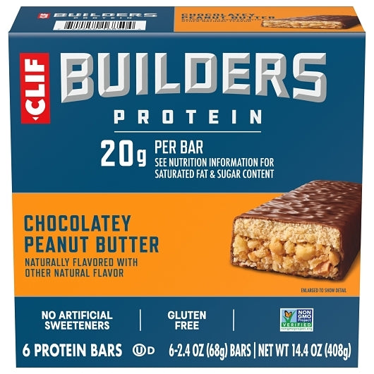 Builders Chocolate Peanut Butter Stacked Bar, 6 x 6 x 2.4 oz Case - DOT product image 2