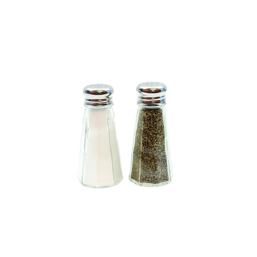 Tablecraft 3 Ounce Square Salt and Pepper Stainless Steel Top Glass Shaker, 1 x 24 each Case - DOT product image 2