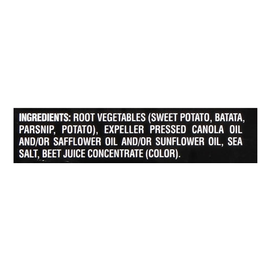 Terra Chips Original Vegetable, 12 x 6.8 oz Case - Ingredients label