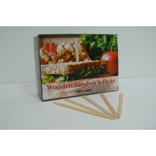 Wooden Sandwich Picks, 3 1/2 inch, 12 Case - 750 Count - DOT product image 2