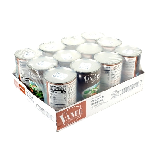 Vanee Chicken & Dumplings, 12 x 48 oz Case - GS1 closed shipping case image