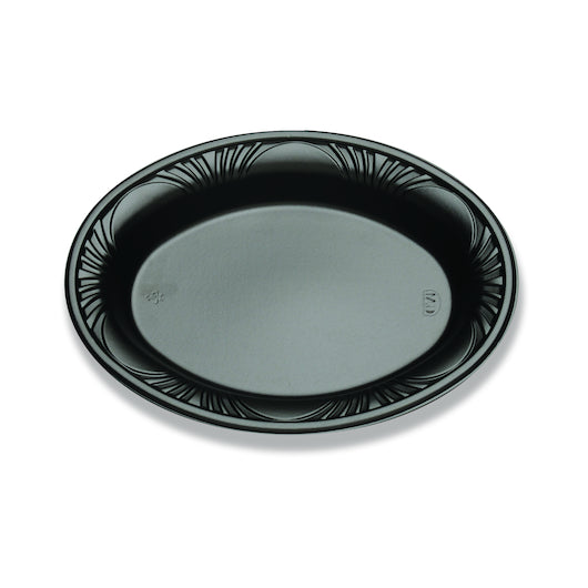 D & W PLATTER PLASTIC 8X11 BLACK OVAL, 4 x 125 x 125 each Case - DOT product image 5