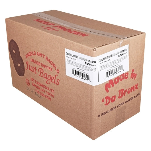 Just Bagels Individually Wrapped Sliced MINI PLAIN BAGEL, 60 x 2 oz Case - DOT product image 4