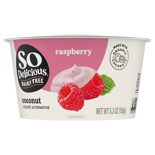 So Delicious Dairy Free Cultured Organic Coconut Raspberry Yogurt, 12 x 5.3 oz Case - DOT product image 2