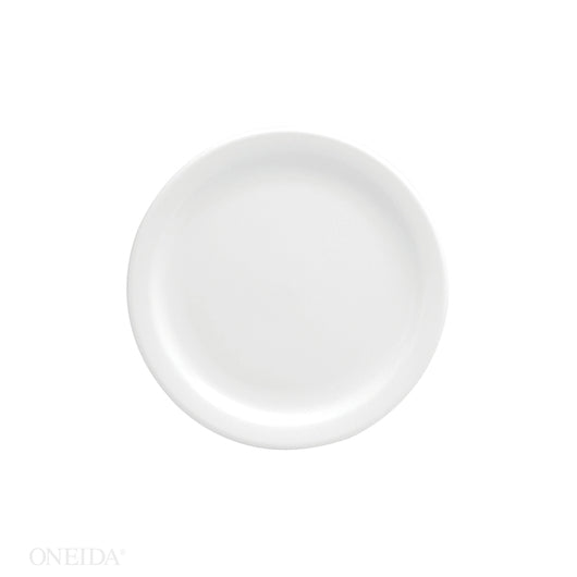 Oneida Buffalo Bright White Narrow Rim Plate 9 Inch, 24 x 1 each Case - Plates Bowls