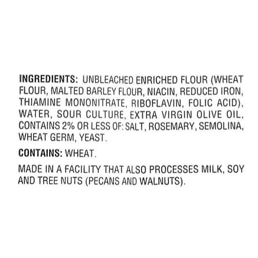 Labrea Bakery Unsliced Round Rosemary Olive Oil Parbaked Loaf, 12 x 14.5 oz Case - DOT product image 8
