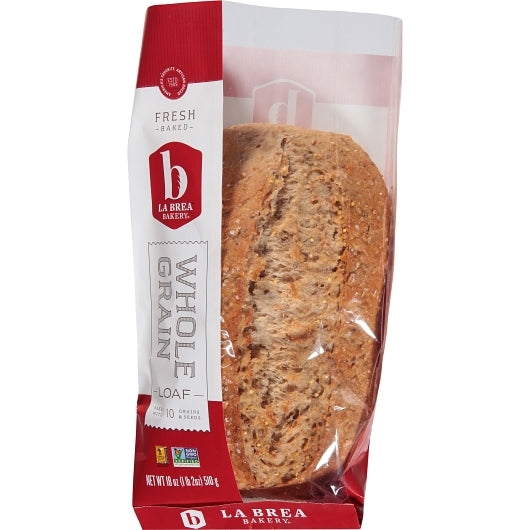 Labrea Bakery Unsliced Whole Grain Parbaked Loaf, 1 x 18 oz Case - DOT product image 2