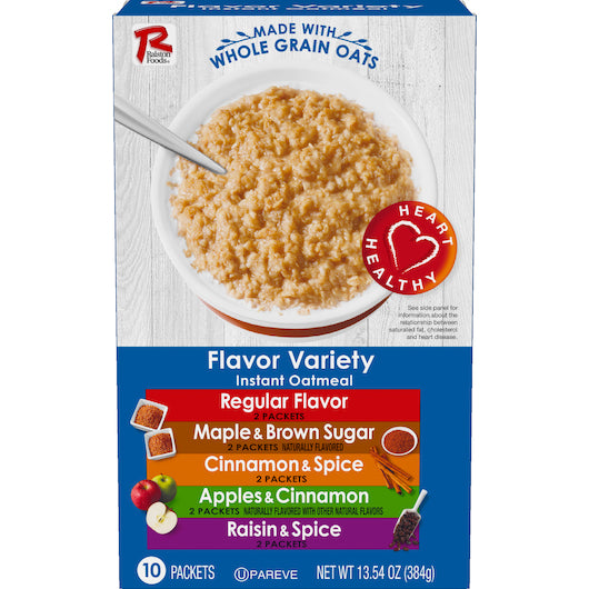 Ralston Foods Variety Pack- Regular, Maple Brown Sugar, Cinnamon Spice, Apple Cinnamon, & Raisin, 12 x 13.54 oz Case - DOT product image 2