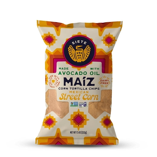 Siete Family Foods Mexican Street Corn Tortilla Chips, 6 x 7.5 oz Case - Snacks - image 2