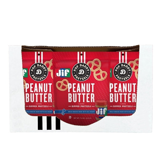 Pop Daddy Pretzels Jif Peanut Butter Dipped, 12 x 7.5 oz Case - Pantry Ingredients - image 2