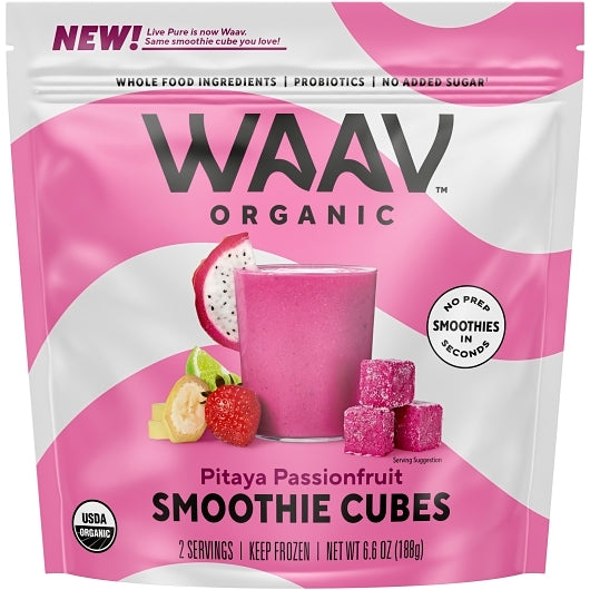Waav Organic Pitaya Passionfruit Smoothie Cubes, 6 x 12 ct Case - Beverages - image 2