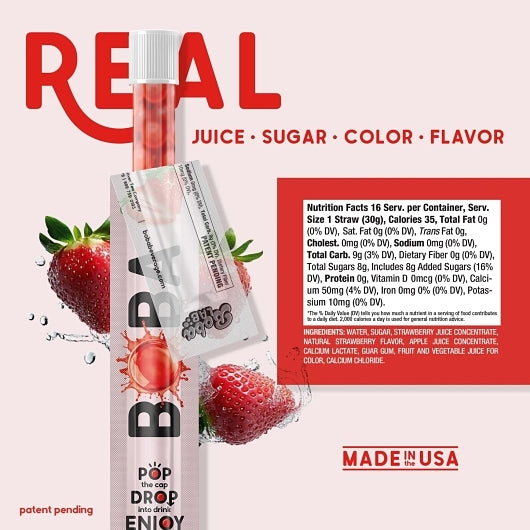 Boba Lab Boba Strawberry Straw, 2 x 16 x 0.85 fl oz Case - Straws & Stirrers - image 2