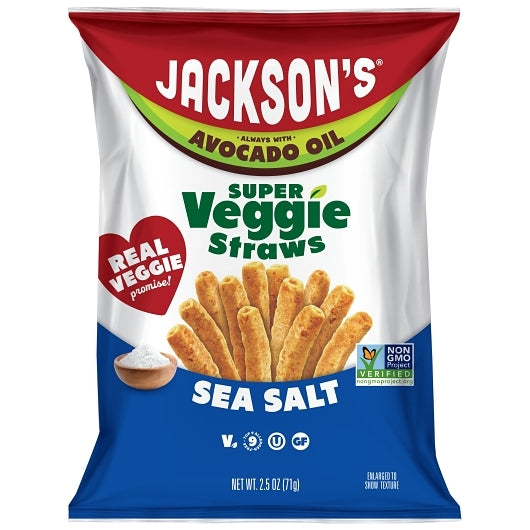 Jackson's Sea Salt Veggie Straws, 8 x 2.5 oz Case - Snacks - image 2