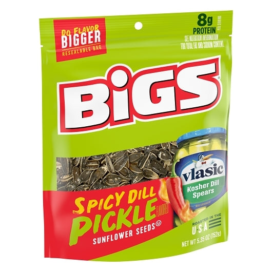 Bigs Vlasic Spicy Dill Pickle Flavored Sunflower Seeds, 12 x 5.35 oz Case - DOT product image 2