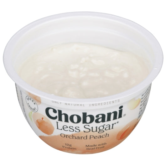 Chobani Clingstone Peach Less Sugar Greek Yogurt, 12 x 5.3 oz Case - DOT product image 2