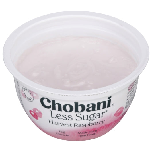 Chobani Less Sugar Williamette Raspberry Greek Yogurt, 12 x 5.3 oz Case - DOT product image 2