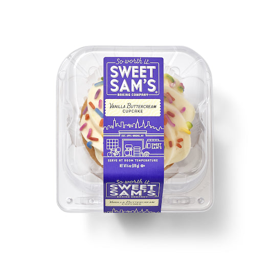 Sweet Sam's Large Vanilla Buttercream Cupcakes, 12 x 1 each Case - Bakery & Desserts - image 2
