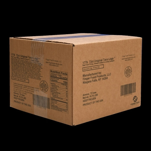 Original Taco Logs Taco Beef, Cheese, Black Bean & Salsa Filled Premium Egg Rolls, 1 x 72 each Case - DOT product image 8