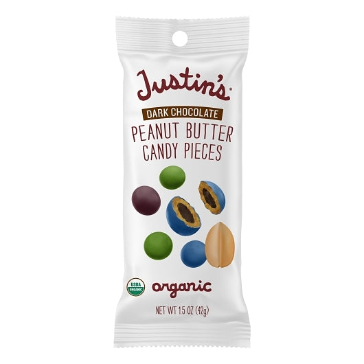 Justin's Dark Chocolate Peanut Butter Candy Pieces, 6 x 12 x 1.5 oz Case - Candy & Confections - image 2