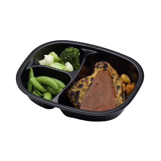 Golden Gourmet Charbroiled Pork Patty, Mashed Potatoes with Mushroom Gravy, & California Blend And Green Beans, 20 x 1 - DOT product image 2