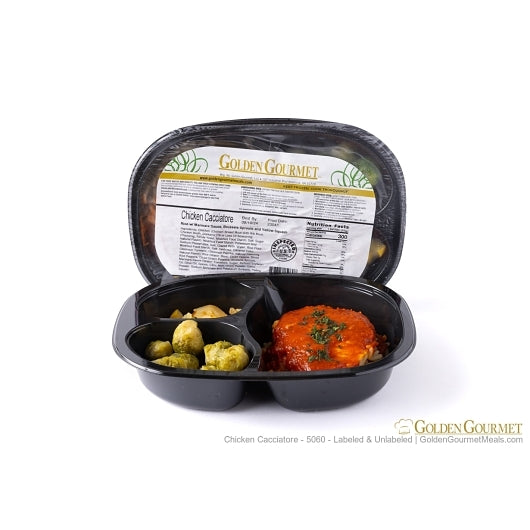 Golden Gourmet Chicken Cacciatore Over Rice with Marinara, Brussels Sprouts, & Yellow Squash, 20 x 1 ct Case - DOT product image 2