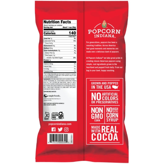 Popcorn Indiana Black And White Fudge Drizzled Popcorn, 6 x 6 oz Case - DOT product image 2