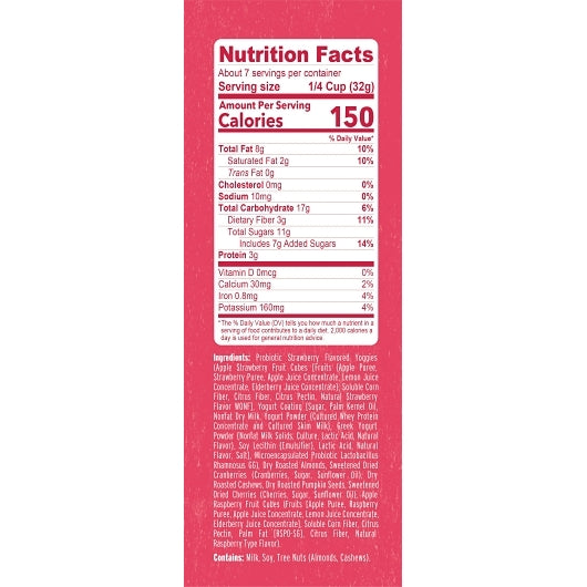 Nature's Garden Probiotic Strawberry Yoggies Trail Mix Single Serve Bags, 12 x 8 oz Case - Nuts & Seeds - image 2